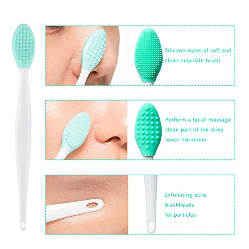 OBSCYON 6 Piezas, Cepillo limpieza Exfoliante de Silicona Facial, Cepillo de Labios y Cepillo Máscara, que se Utilizan para Todos los Tipos Piel