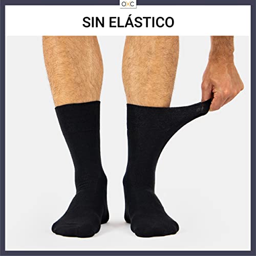 Occulto CALCETINES de 100% Algodon (10-20 Pares) para HOMBRES y MUJERES, CALCETINES HOMBRE de ALGODON CLÁSICOS en NEGRO, MARINO y GRIS 39-42 10 Pares | Negro