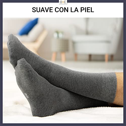 Occulto CALCETINES de 100% Algodon (10-20 Pares) para HOMBRES y MUJERES, CALCETINES HOMBRE de ALGODON CLÁSICOS en NEGRO, MARINO y GRIS 39-42 10 Pares | Negro