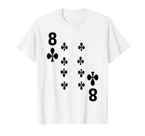 Ocho De Clubes Tarjetas Disfraz De Halloween 8 Camiseta