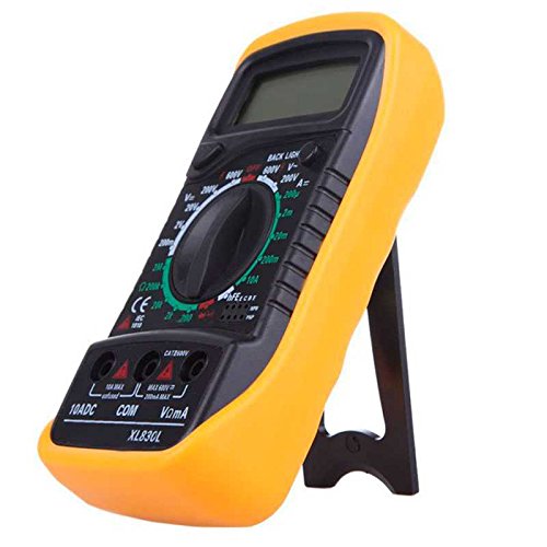 OcioDual Multímetro Digital Tester con Pantalla Retroiluminada LCD Medidor DMM para Medir Corriente DC Amperímetro AC