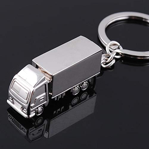 ODETOJOY Metal Camión del Coche Llavero de plata 3D para niños