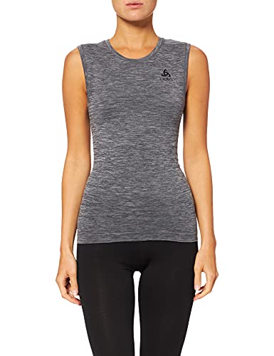 Odlo Women's Performance Light Base Layer Singlet, Grey Melange, XS