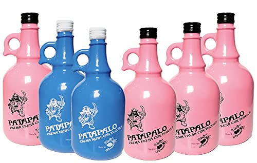 OFERTA CREMA FRESA Y NUBE CON TEQUILA PATAPALO- (2 BOT. REGALO) - CAJA 6 BOTELLAS 1L