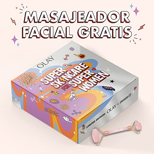Olay Set De Regalo Con Caja Y Face Roller Gratis, Collagen Peptides 24 Crema De Día + Retinol Crema de Noche Para Una Piel Radiante Y Suave, Con Niacinamida, Péptidos De Colágeno Y Complejo Retinoide