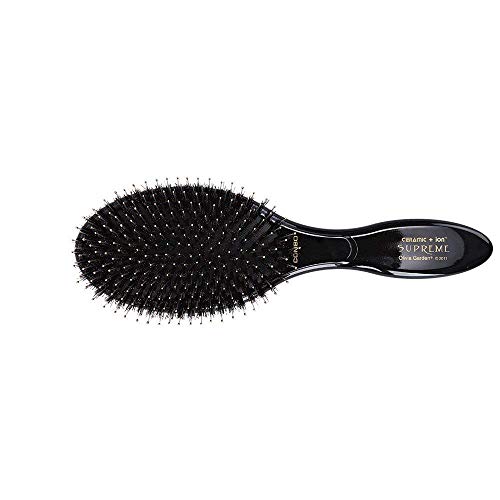 Olivia Garden Ceramic + Ion Supreme - Cepillo, Color negro