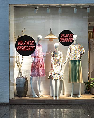 Olmedo Servicios Integrales Vinilos de Descuento Black Friday 30x30 cm - Cartel Adhesivo Ofertas - Vinilos Rebajas Escaparate - Pegatinas Adhesivas Rebajas - Adhesivo Cristal Ofertas Establecimiento