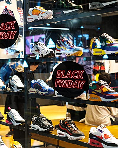Olmedo Servicios Integrales Vinilos de Descuento Black Friday 30x30 cm - Cartel Adhesivo Ofertas - Vinilos Rebajas Escaparate - Pegatinas Adhesivas Rebajas - Adhesivo Cristal Ofertas Establecimiento