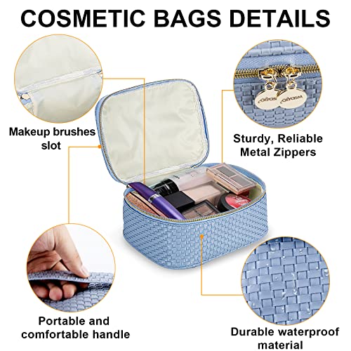 Olycism Bolsas de Aseo Impermeable 4 Piezas Bolsa Portátil Maquillaje Neceser de Aseo Impermeables Neceser Bolsa Cosmético Grande Organizador de Viaje Cremallera para Mujeres y Niñas Neceser Viaje