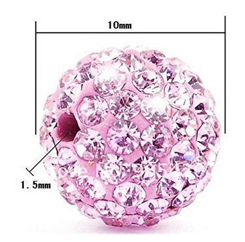 OMH FACTORY 10 UNIDS VARIEDAD COLOR CLAY RHINESTONE AAA ++ CRISTAL AJUSTE BIAGI PULSERA DE BIAGI ANTIGUO PAVLE DECPO BLL BLL BEADS 8mm 10mm 12mm joyería ( Color : Lavender , Item Diameter : 10mm )