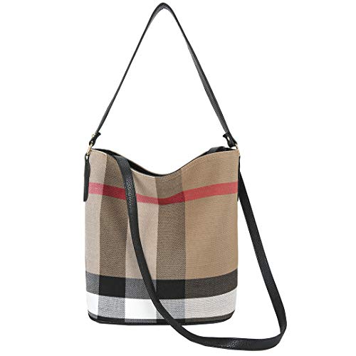 ONEYES Bolso tote para mujer Bolso bandolera de cuero Bolsos bandolera de lona Bolsos para niñas adolescentes Bolsos de compras de moda Bolsos de trabajo para maestros (negro)