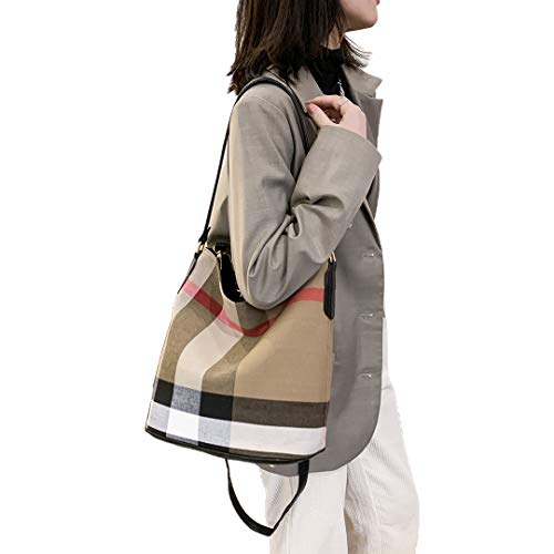 ONEYES Bolso tote para mujer Bolso bandolera de cuero Bolsos bandolera de lona Bolsos para niñas adolescentes Bolsos de compras de moda Bolsos de trabajo para maestros (negro)