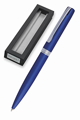 Online Eleganza 34642 - Bolígrafo (metal, tinta intercambiable, clip de metal, tinta negra, incluye paquete de regalo)