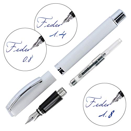 ONLINE Vision Magic - Juego de caligrafía (pluma de aluminio metalizada, 3 grosores de trazo, barriles de tinta negra y marrón, convertidor en caja de regalo), color rosa