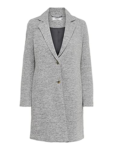 Only Onlcarrie Mel Coat Otw Abrigo, Light Grey Melange, 40 (Talla del Fabricante: 38) para Mujer