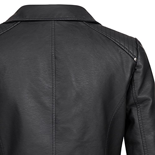 Only ONLGEMMA Faux Leather Biker OTW Noos Chaqueta, Negro (Black Black), 40 para Mujer