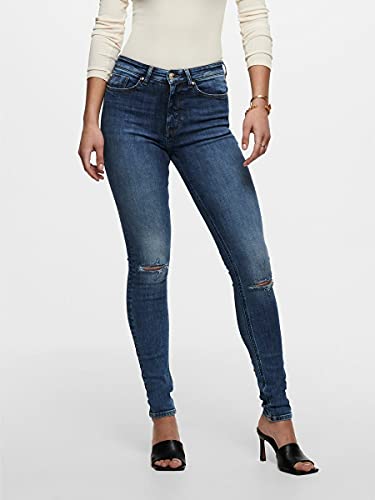 Only Onlpaola Life HW SK Dnm Agi966 Noos Jeans, Denim Light Medium Blue Denim, L para Mujer
