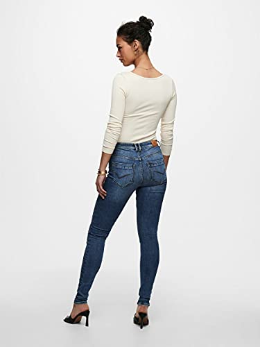 Only Onlpaola Life HW SK Dnm Agi966 Noos Jeans, Denim Light Medium Blue Denim, L para Mujer
