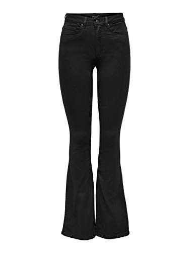 Only Onlroyal High Sweet Flared 600 Noos Vaqueros evasé, Negro (Black Black), 36 /L30 (Talla del Fabricante: Small) para Mujer
