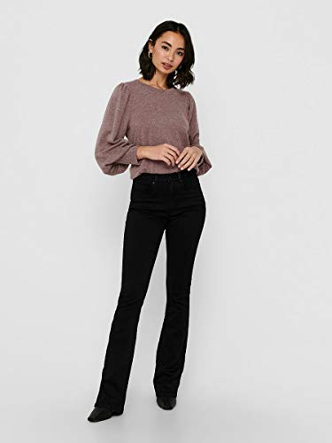 Only Onlroyal High Sweet Flared 600 Noos Vaqueros evasé, Negro (Black Black), 36 /L30 (Talla del Fabricante: Small) para Mujer