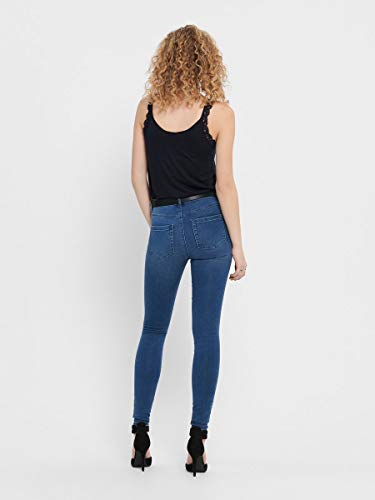 ONLY Onlroyal High Waist Skinny Jeans Vaqueros, Medium Blue Denim, M / 30L para Mujer