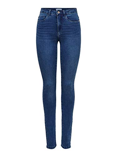 ONLY Onlroyal High Waist Skinny Jeans Vaqueros, Medium Blue Denim, M / 30L para Mujer