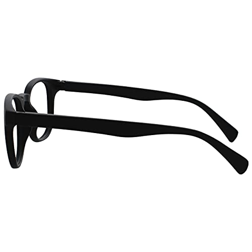 Opulize Pop Paquete Doble Gafas De Lectura Lectores De Sol Retro Redondo Negro Gris Hombres Mujeres Bisagras Resorte RS2-17 +1,00