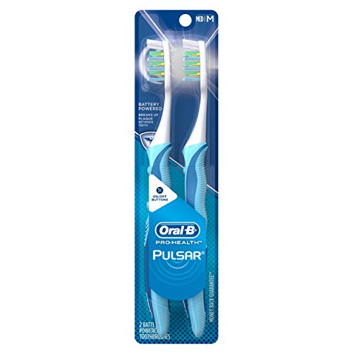 Oral-B Pulsar cepillo de dientes de cerdas medianas, 2 unidades, (los colores pueden variar)