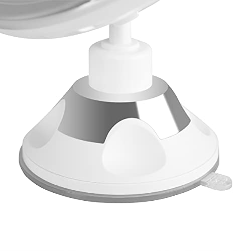 Orbegozo ESP 1010 - Espejo cosmético con luz LED, orientable 360 Grados, Aumento 10x, Ventosa Ajustable, Vidrio óptico, Funciona a Pilas, Multicolor