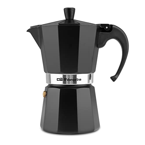 Orbegozo KFN 610 - Cafetera italiana de aluminio, 6 tazas de capacidad, mango ergonómico, válvula de seguridad, filtro desmontable