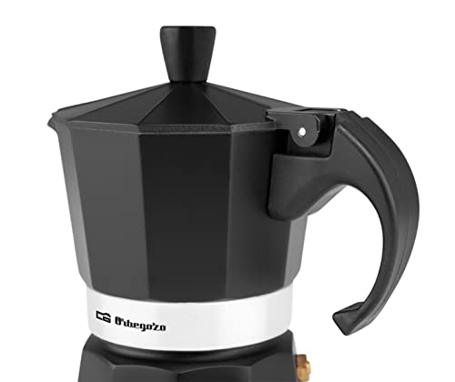 Orbegozo KFN 610 - Cafetera italiana de aluminio, 6 tazas de capacidad, mango ergonómico, válvula de seguridad, filtro desmontable