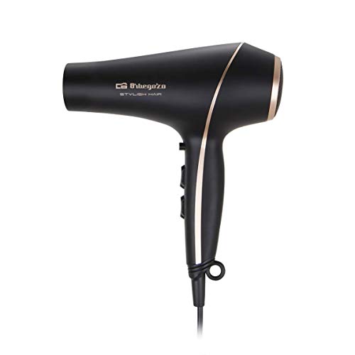 Orbegozo SE 2065 - Secador de pelo, 2000 W de potencia, 2 velocidades, 3 niveles de temperatura, golpe de aire frío para fijar el peinado, concentrador y difusor incluidos