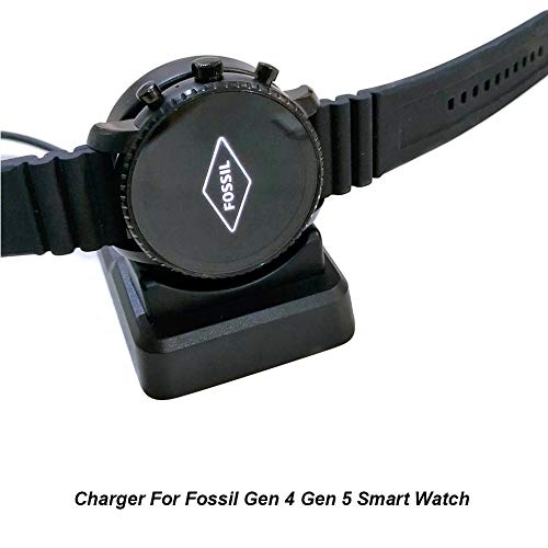 ORETG45 Cargador de reloj inteligente ABS accesorios verticales inalámbricos, simple protección contra arañazos, portátil, para el hogar, oficina, base de carga, adaptador para Fossil Gen 4 5