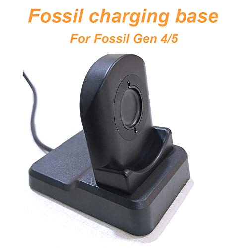 ORETG45 Cargador de reloj inteligente ABS accesorios verticales inalámbricos, simple protección contra arañazos, portátil, para el hogar, oficina, base de carga, adaptador para Fossil Gen 4 5