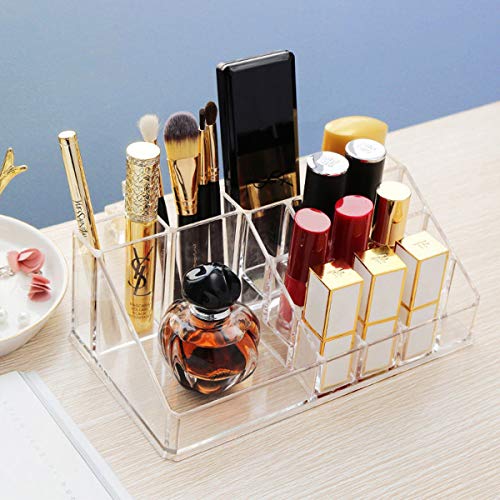 Organizador de Maquillaje, Acrílica Transparente Caja de Almacenamiento de Acrílico Estante de Maquillajes Organizador de Cosméticos