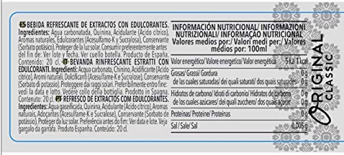 ORIGINAL Classic ZERO Premium Tonic Water 20cl - 6 x Pack de 4 unidades (24u)
