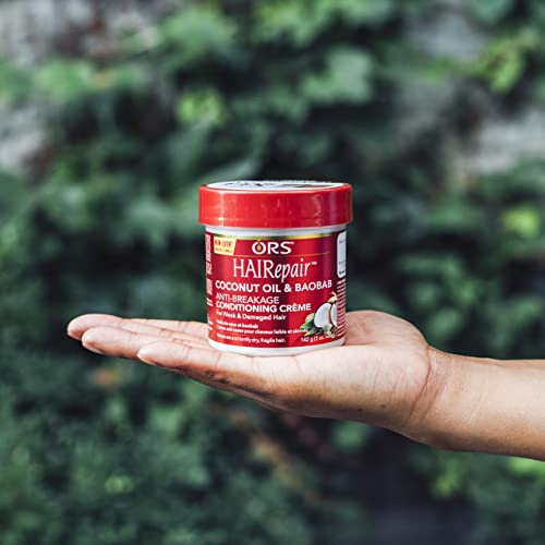 ORS Hairepair Crema acondicionadora anti-roturas de aceite de coco y baobab, 142 gr