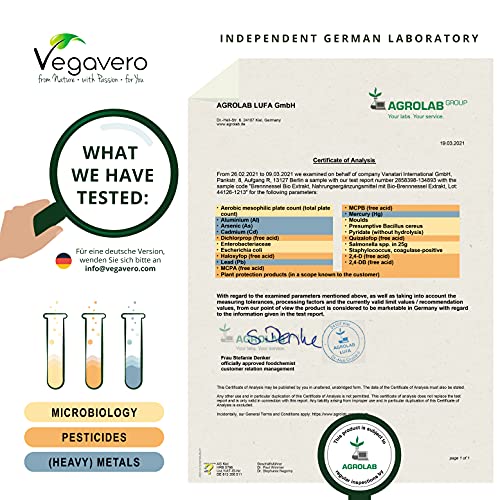 Ortiga Verde BIO Vegavero® | La Dosis Más Alta: 1800 mg | Diurético Natural | Extracto de Raíz & Hojas (4:1) | Sin Aditivos | Libre de OMG & Apto para Veganos | 120 Cápsulas