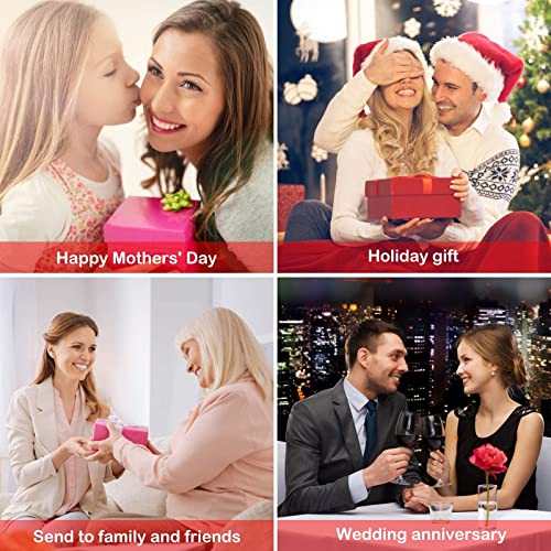Oryidr preservada Eterna Mano Rosa preservada con Amor, Collar de Regalo, Joyero de Regalo para el Día de San Valentín Aniversario de Bodas Día de la Madre Navidad Cumpleaños Regalos Románticos