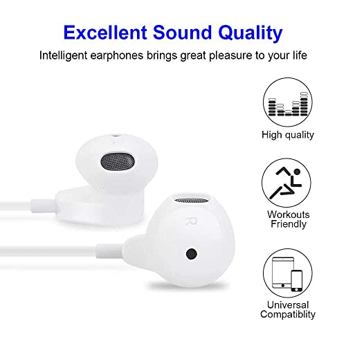 osloon Auriculares con Cable Sonido estéreo Auriculares intrauditivos con Auriculares de 3.5 mm Enchufe Micrófono Control de Volumen para Entrenamiento Deportivo Compatible con teléfonos celulares