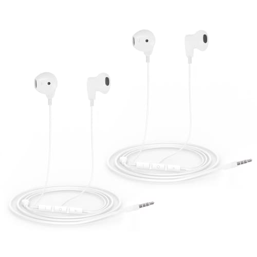 osloon Auriculares con Cable Sonido estéreo Auriculares intrauditivos con Auriculares de 3.5 mm Enchufe Micrófono Control de Volumen para Entrenamiento Deportivo Compatible con teléfonos celulares