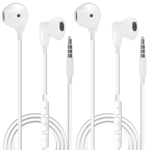 osloon Auriculares con Cable Sonido estéreo Auriculares intrauditivos con Auriculares de 3.5 mm Enchufe Micrófono Control de Volumen para Entrenamiento Deportivo Compatible con teléfonos celulares
