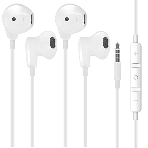 osloon Auriculares con Cable Sonido estéreo Auriculares intrauditivos con Auriculares de 3.5 mm Enchufe Micrófono Control de Volumen para Entrenamiento Deportivo Compatible con teléfonos celulares