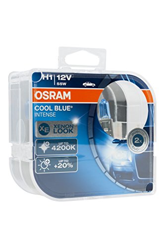 Osram OCBI1-DUO Cool Blue Intense Lámpara Halógena de Faros H1, 12V, 55W, 2 Unidades