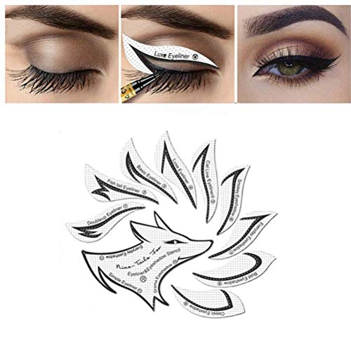 Osuner Eyeliner Stencil Sticker Quick Eye Kit de Plantillas de delineador de Ojos no Tejido Reutilizable 24 Piezas