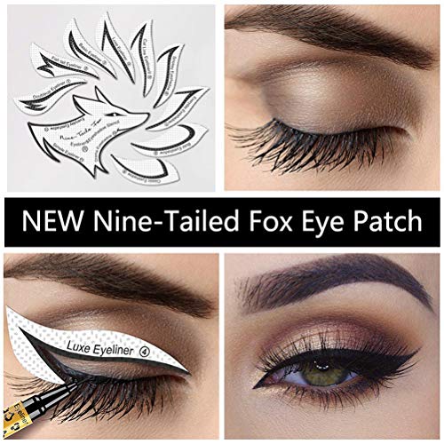 Osuner Eyeliner Stencil Sticker Quick Eye Kit de Plantillas de delineador de Ojos no Tejido Reutilizable 24 Piezas