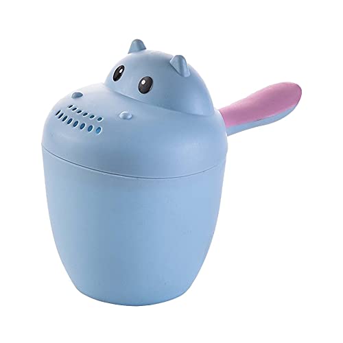 othulp Taza De Enjuague para BebéS Taza De Champú para BebéS Jarra de baño para Lavar el Cabello El Pelo del bebé enjuagadora Lavado de Pelo Jarra Blue
