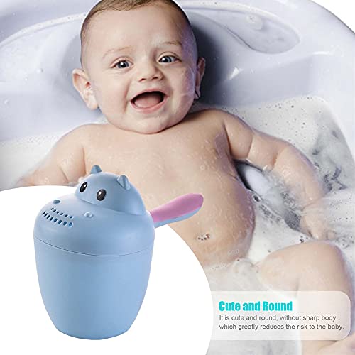 othulp Taza De Enjuague para BebéS Taza De Champú para BebéS Jarra de baño para Lavar el Cabello El Pelo del bebé enjuagadora Lavado de Pelo Jarra Blue