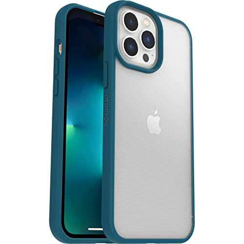 OtterBox para Apple iPhone 13 Pro Max / iPhone 12 Pro Max, Funda Fina Anticaídas, Sleek Case, Transparente/Azul - Sin Caja Retail