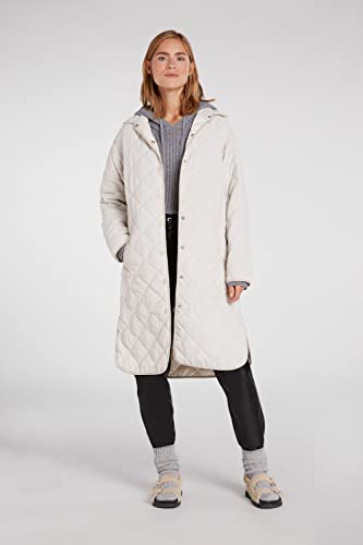Oui Jersey con capucha para mujer, corte informal, liso, Gris, 44